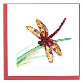 Quilling Card 3-D Greeting Card - DRAGONFLY