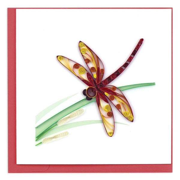Quilling Card 3-D Greeting Card - DRAGONFLY