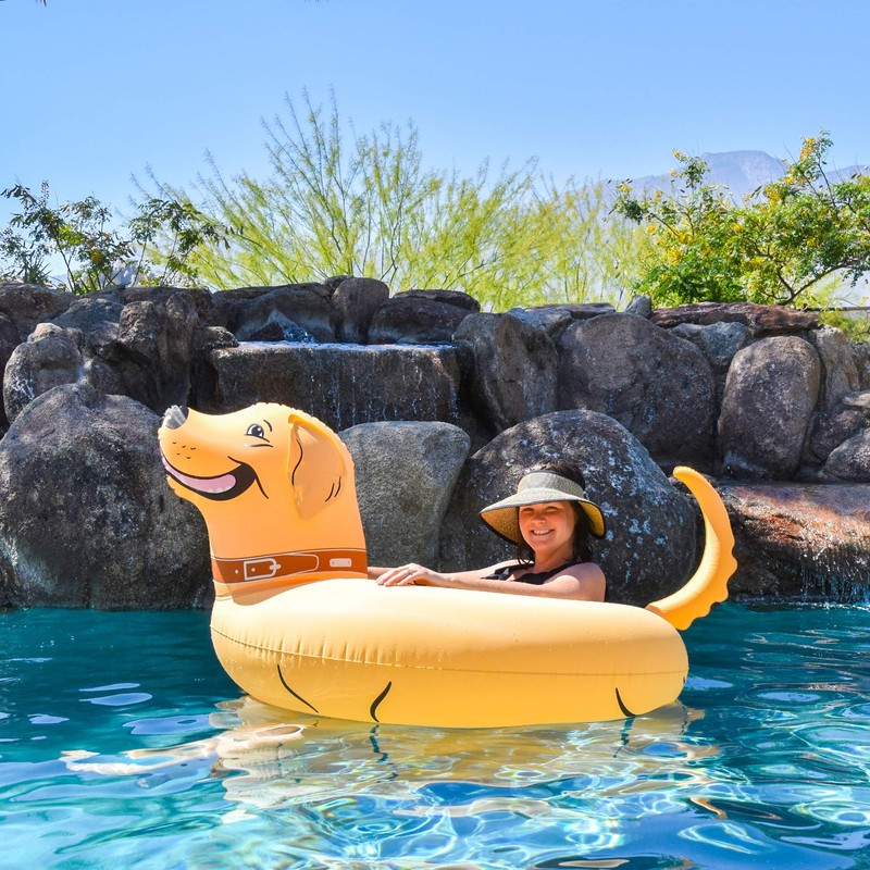 GoFloats Buddy the Dog Party Tube Inflatable Raft, Float in