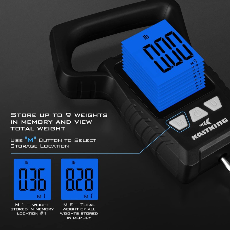 KastKing Fish Scale, WideView Floating Waterproof Digital Scale with No-Puncture