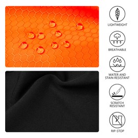 BASSDASH Dog Safety Vest Lightweight Water Resistant Chest Protection Blaze Orange Reflective High Visibility for Hunting Outdoor