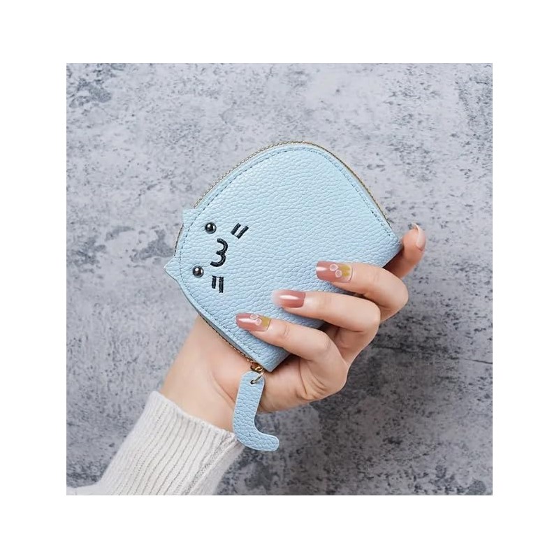 THREE RABBITS Card Case, Coin Purse, Beads, Cute, Cats, Small,