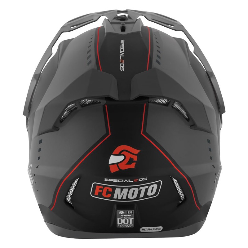 FC-Moto Pro Air Enduro Helmet, Black/Grey, S