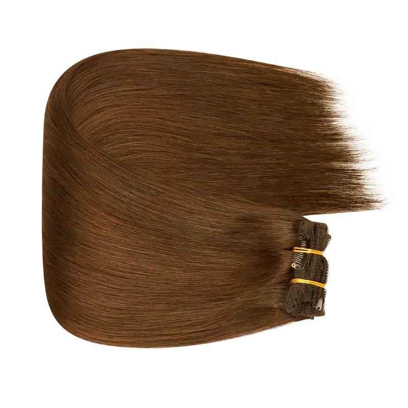 fshine Ginger Weft Hair Extensions Remy Hair 22 Inch 100g