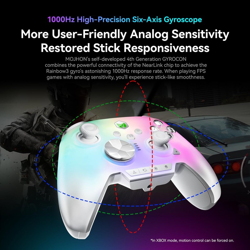 BIGBIG WON Rainbow 3 Wireless PC Gaming Controller Capacitive Joystick