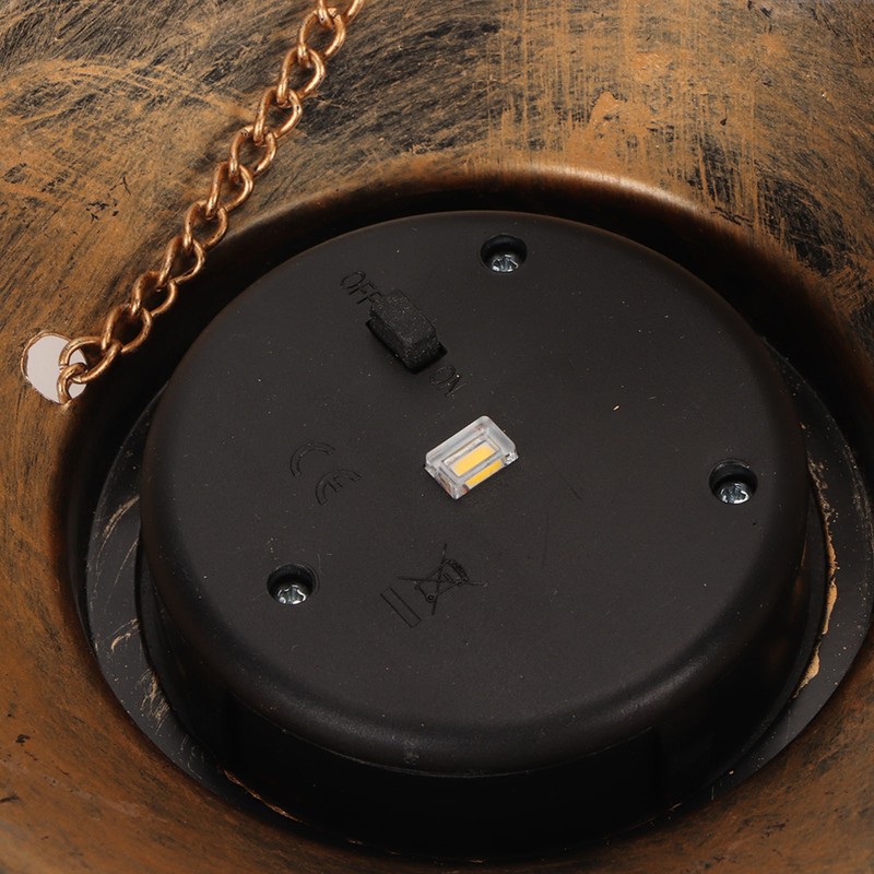 Hanging Bird Feeder Solar Powered Light Hollow Design Sturdy Stable