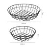 2Pcs Metal Snack Baskets Round French Fries Basket Holder Table