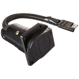 RV PIGTAILS 20020 7-4 Way 9" Taillight Adapter for Coleman/Starcraft, Black