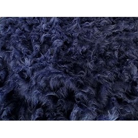 StoffBook dark blue TEDDY LONG HAIR FABRIC MATERIAL, b703