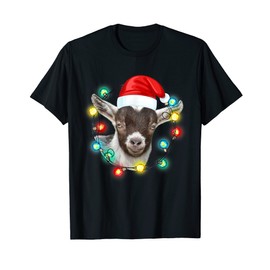 Baby Goat Pajama Santa Farm Animal Farmer Goat Christmas T-Shirt