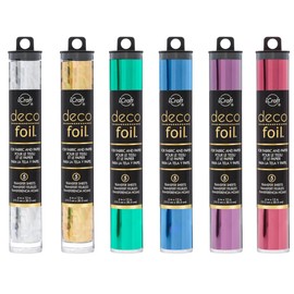 Deco Foil - Transfer Sheets - 2018 Colors - Silver Shattered Glass, Gold Shattered Glass, Jade, Denim, Plum & Wild Cherry - Bundle of 6 Packages