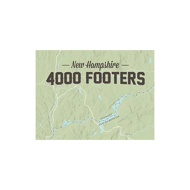New Hampshire 4000 Footers Map 18x24 Poster (Sage)