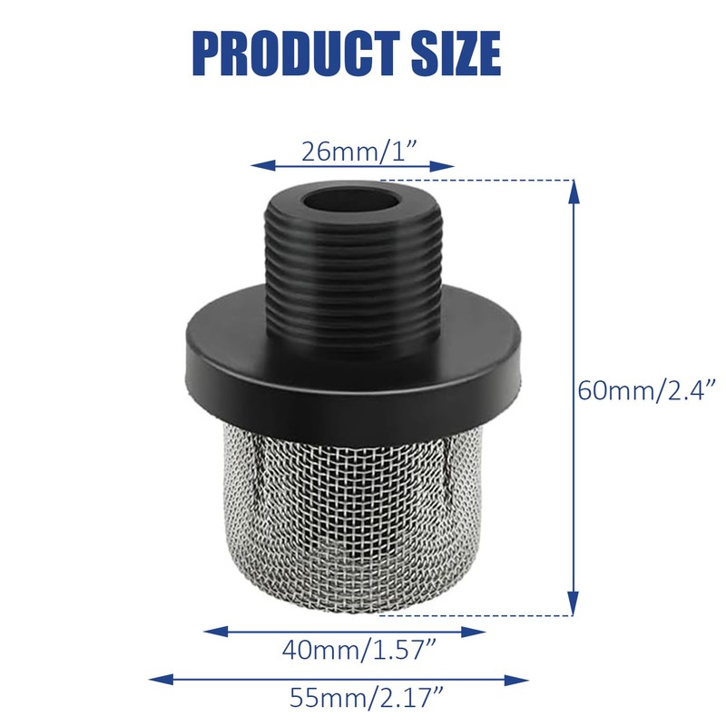 288716 3/4" Inlet Suction Strainer Sprayer Paint Strainer Airless Spray