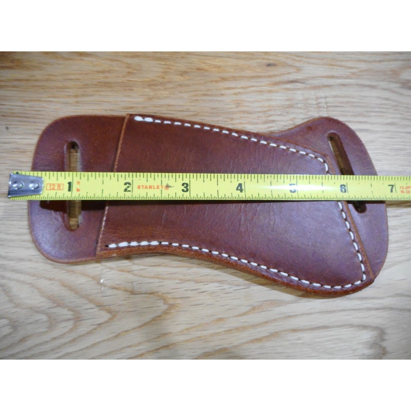 Cross Draw Buffalo leather knife sheath Golden Brown. fits a