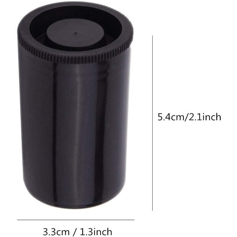 CIFFRA Film Canister Storage Container, 33mm, Black, Pack of 10,