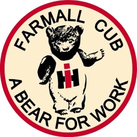 IH Farmall 6" Cub A Bear For Work  Classic Decal Sticker International Harvester