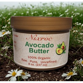 Raw Organic Avocado Butter,100% Organic & Pure, Natural & Unrefined. Skin Moisturizer For Face, Body & Hair. Softens Dry & Tough Skin. Moisturizer For all type of Skin