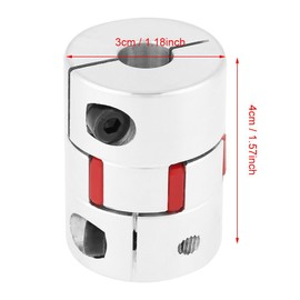 Plum Coupling Shaft, Aluminium Flexible Shaft Coupling 10mm to 14mm Bore L40xD30 Flexible Coupler Joint for Servo Stepped Motor CNC Stepper Motor Coupler Connector