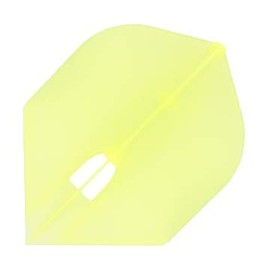 1 SET L STYLE CHAMPAGNE DART FLIGHTS ROCKET CLEAR YELLOW