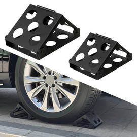 Heavy Duty Folding Camper Chocks, Wheel Chalk for Trailer, Cast Iron Material, Extra Thick & Wide, for Cars Camper Trucks RVs, Fit for Most Tyre Sizes
