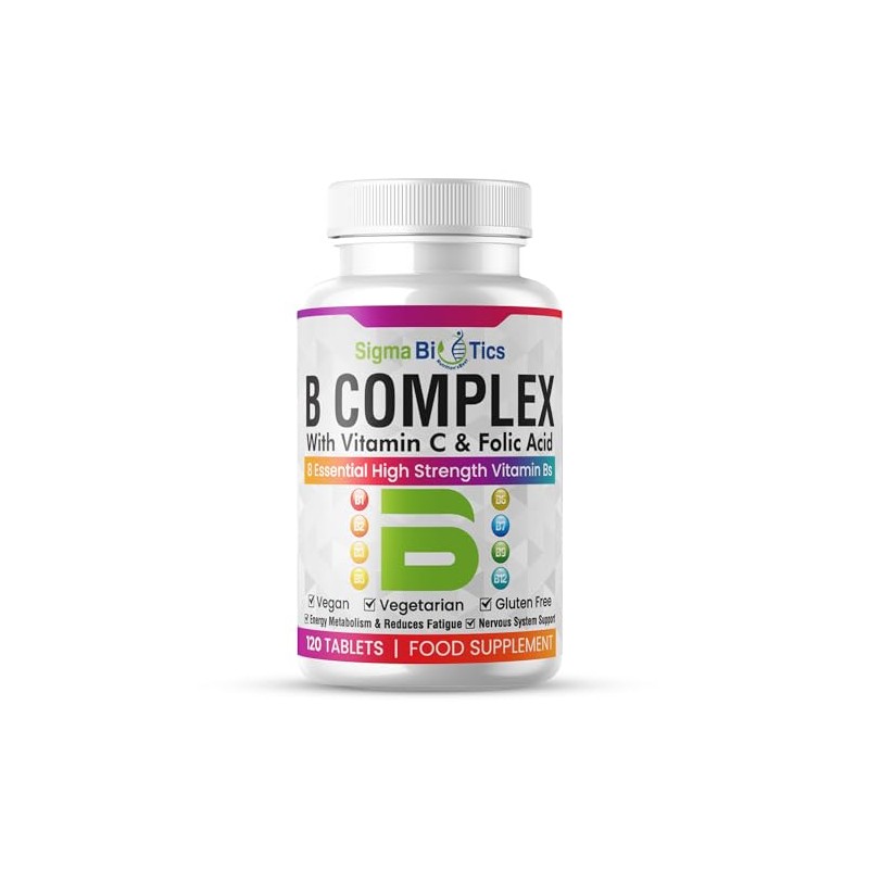 Vitamin B Complex Tablets - 8 Essential B Vitamins &