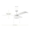 Craftmade INT52W3 Intrepid 52" Ceiling Fan with LED Light, 3