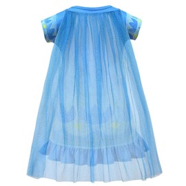 Lito Angels Poppy Trolls Dress Costume Fancy Dress with Pink Wig for Kids Girls Size 5-6 Years 116 Blue
