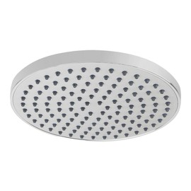 MEER FAUCETS BY CNX | Regadera Redonda de 20 cm, Cabezal de Ducha de ABS Cromado. Multiposición, Anti-Sarro y Funciona con Presión Baja