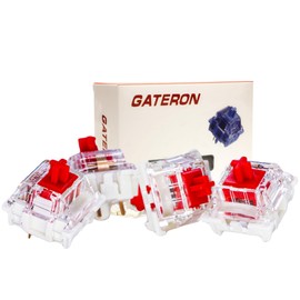 Gateron 70PCS G pro 3.0 Mechanical Keyboard MX Switch,Linear pre lubed RGB SMD Gaming Keyboard Optical Split Tactile Switches 3 Pin (Red)