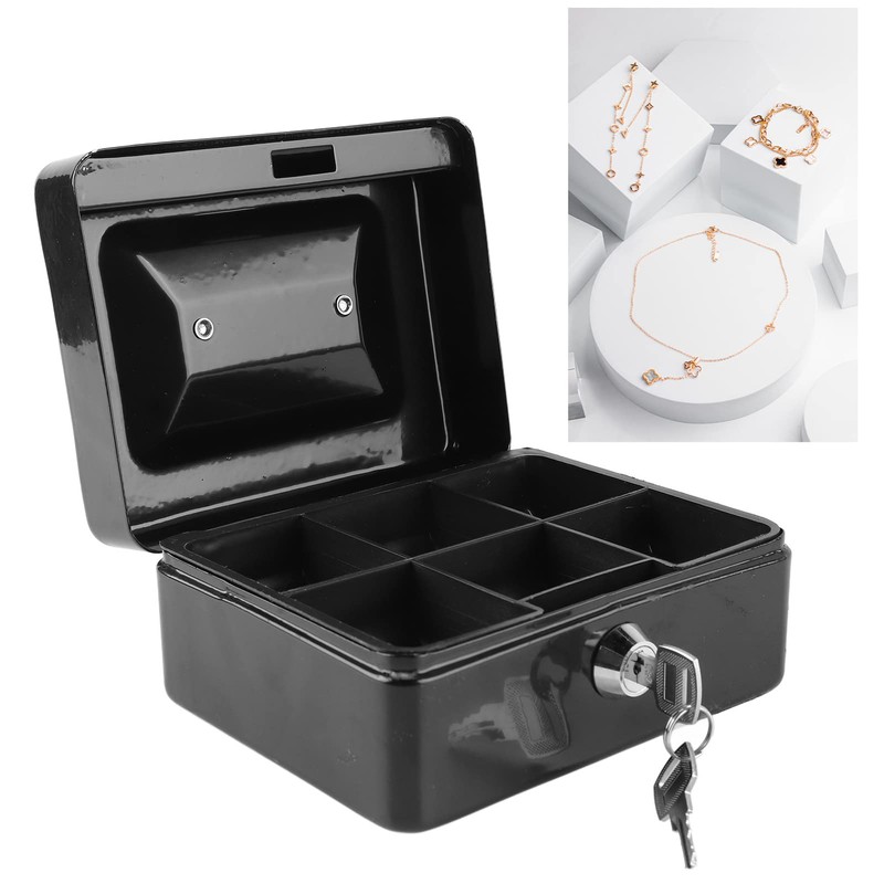 Fireproof Document Box with Key Lock, Secure Storage Box for