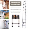 8.5 Ft Stainless Steel Telescoping Ladder Telescopic Extension Ladder Lightweight