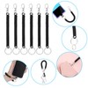 6PCS Retractable Spiral Wrist Coil Keychain, Coiled Lanyard with Keyring