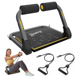ZIWWVY Ab Workout Equipment, Ab Machine for Stomach Workout, Ab Trainer Machine for Home, Sit Up Machine with Resistance Bands and 330 LBS Weight Capacity, Ab Crunch Machine for Home Exercise