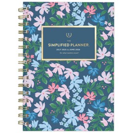 AT-A-GLANCE Planner 2025-2026 Academic, Simplified by Emily Ley, Weekly & Monthly, 5-1/2" x 8-1/2", Small, Monthly Tabs, Flexible Cover, Petite Floral (EL38-200A)