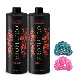 Orofluido Asia Zen Control Conditioner  & Jaw Hair Clips Bold Flower Pack of 4