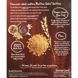 Better Oats Oat Revolution Maple and Brown Sugar Steel Cut Oats, 15.1 Ounce -- 6 per case.