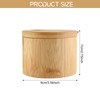 Vesaneae Bamboo Storage Box, Salt Cellar with Lid and Spoon,