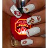 One Stop Nails Set of 56 San Francisco 49ers Clear