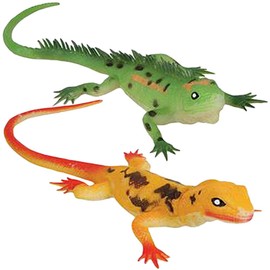 ArtCreativity Juguetes de lagarto suaves para niños, juego de 2, figuras de animales de PVC, juguetes de lagarto de 34,3 cm de largo para jugar y decoraciones de vida silvestre, regalos y regalos para fiesta de cumpleaños de safari o zoológico