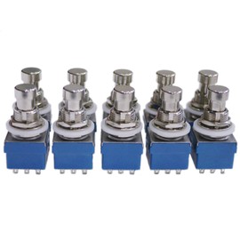 3PDT Foot Switch CLIFF FC71077 Type 3 Circuit 2 Contact 9 Pin Blue 10 Pack