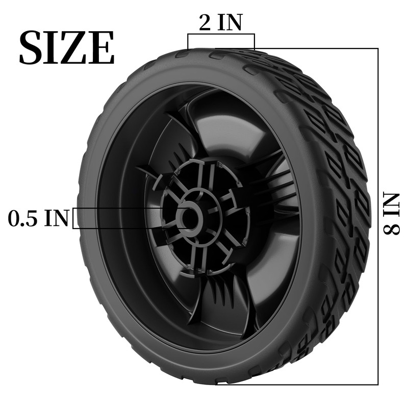 44710-VR8-N00ZA Lawn Mower Front Wheels Kit Compatible with Honda HRN216
