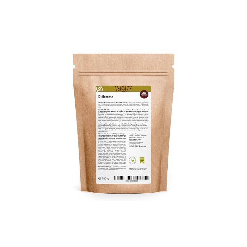 D-Mannose Powder 160 g, Vegan Natural, Allergy Free, Non-GMO, Manufactory