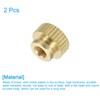 sourcing map Knurled Thumb Nuts, 2Pcs M4 x D10mm x