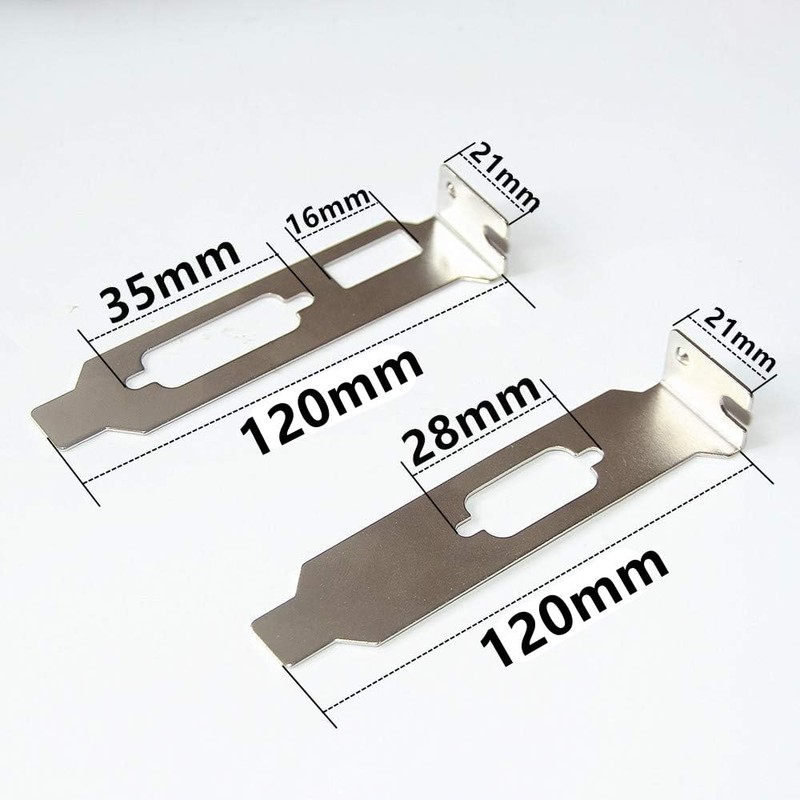 APUXON 120mm Low Profile Half Height Bracket HDMI + DVI
