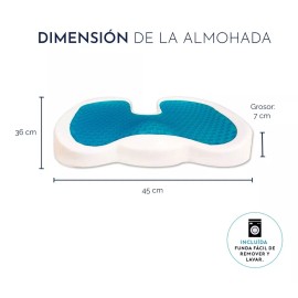 Neblus Asiento Y Respaldo Para Silla Para Lumbar Coxis Funda Negra