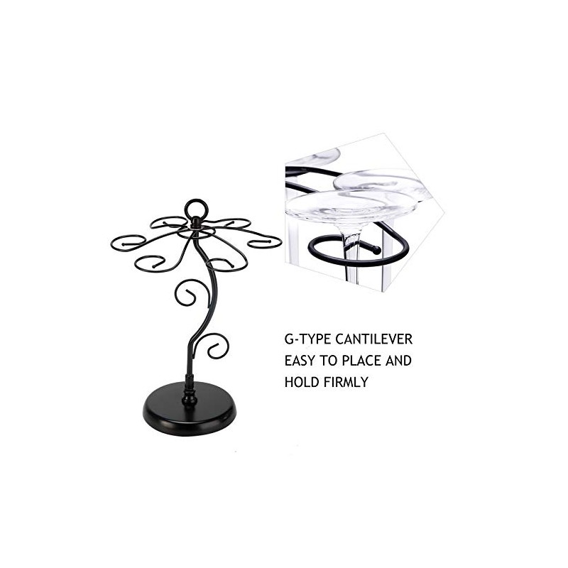 Countertop Wine Glass Holder - Freestanding Tabletop Stemware Storage Rack