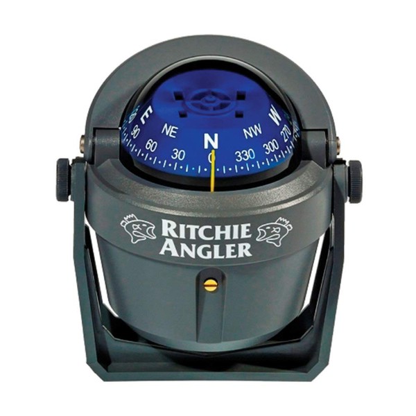 Ritchie Navigation RA-91 Angler Compass - Bracket Mount, Gray with Blue Dial