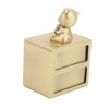 Tooth Box Metal Cute BearShape Storage Case with 2 Drawers