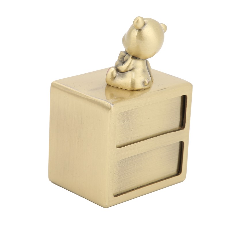 Tooth Box Metal Cute BearShape Storage Case with 2 Drawers