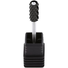 USA PANA Professional 3/32" Shank Size - Crystal Top Small or Large Barrel Carbide Bit - Nail Drill Bit for Dremel Machine - (Small Barrel, 4X Coarse Grit, Black)